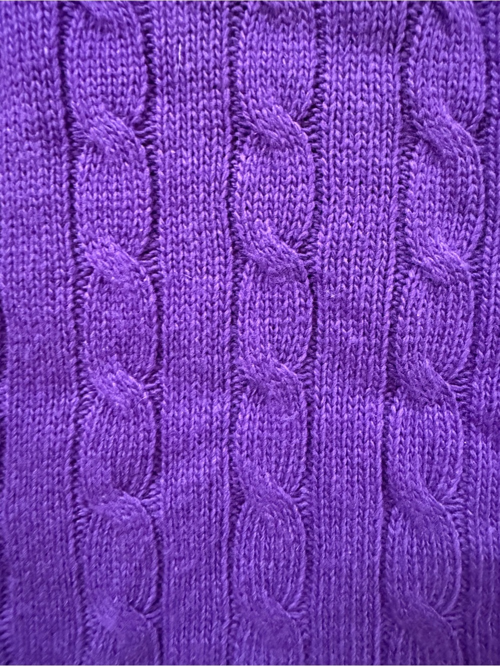 Lauren Ralph Lauren Purple Cable Knit Turtleneck XS - Picture 4 of 6